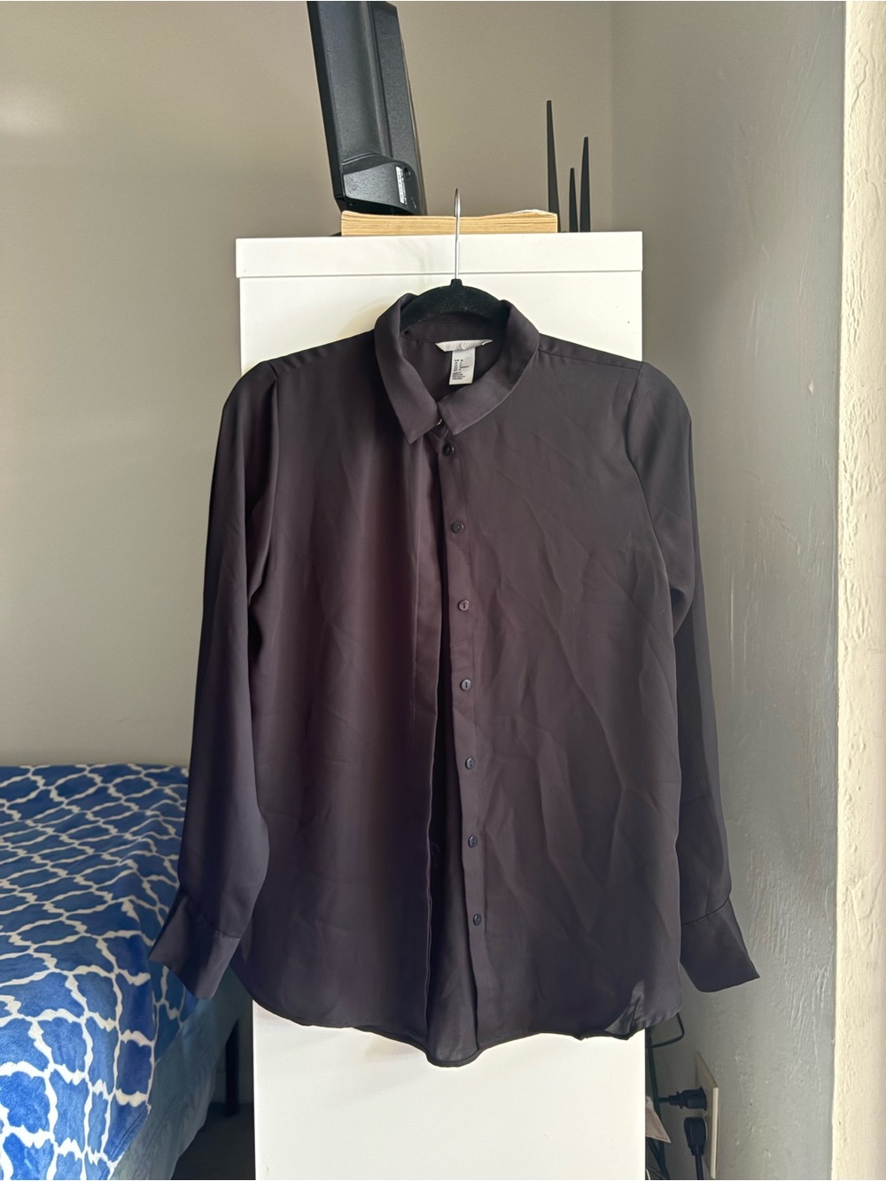 H&M Dark Brown Women's Button-Up Blouse